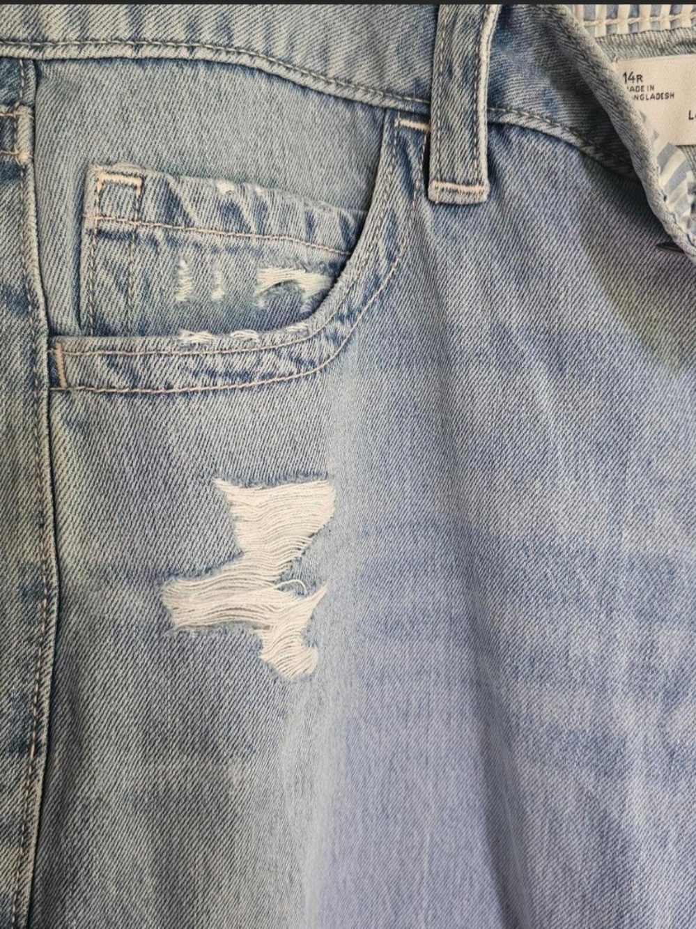 Hollister Super Baggy Wide Leg Light Wash Blue Jeans - Picture 4 of 6